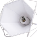 Lampadario Portalampada Pendente E27 Retrò Struttura Ferro Bianco