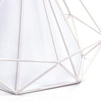 Lampadario Portalampada Pendente E27 Retrò Struttura Ferro Bianco