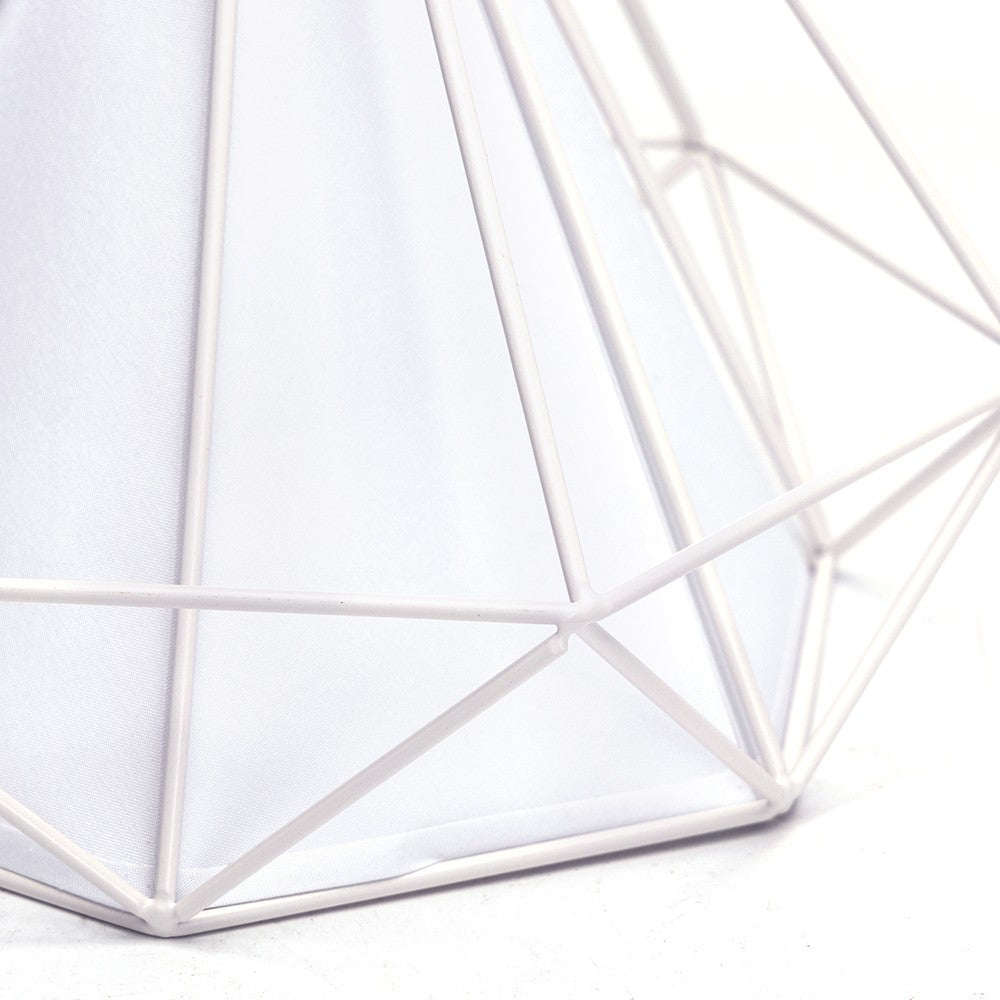Lampadario Portalampada Pendente E27 Retrò Struttura Ferro Bianco