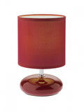 Lampada da Tavolo FIVE max 28W E14 IP20 Corpo Ceramica Paralume Tessuto Rosso