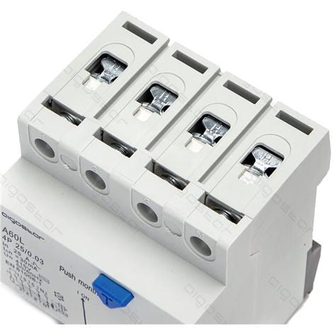 AIGOSTAR INTERRUTTORE DIFFERENZIALE SALVAVITA AC 4P 63A 30mA 415V PROTEZIONE DA DISPERSIONE VERSO TERRA