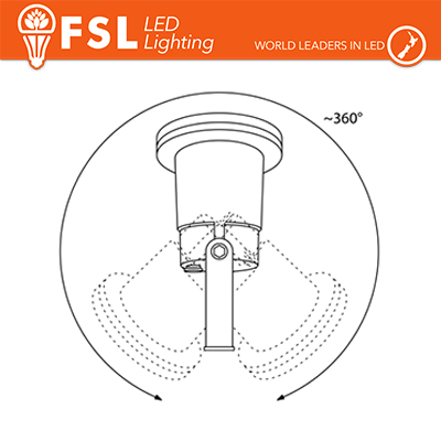 Faretto Da Giardino Orientabile Picchetto IP65 GU10 FSL