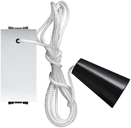 Pulsante Unipolare a Tirante Bianco Feb Compatibile Bticino Living Light
