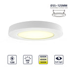 Pannello Faro led incasso 18W adattabile a foro 55-175 mm luce 3000-4000-6000K