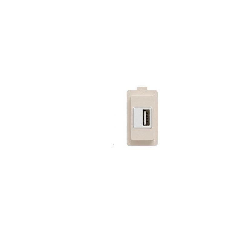 Alimentatore USB 2,1A 230V 1M Serie Laser Feb Compatibile Magic Bticino