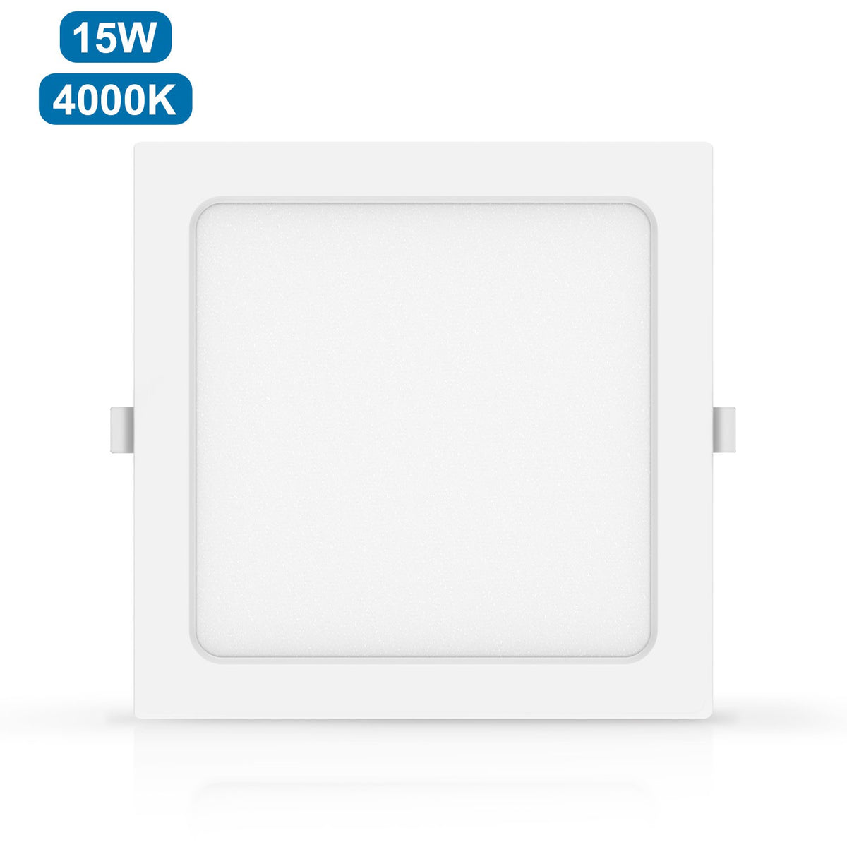 Faretto Led Da Incasso Quadrato 15W 3000K Retroilluminato Foro 140-150mm