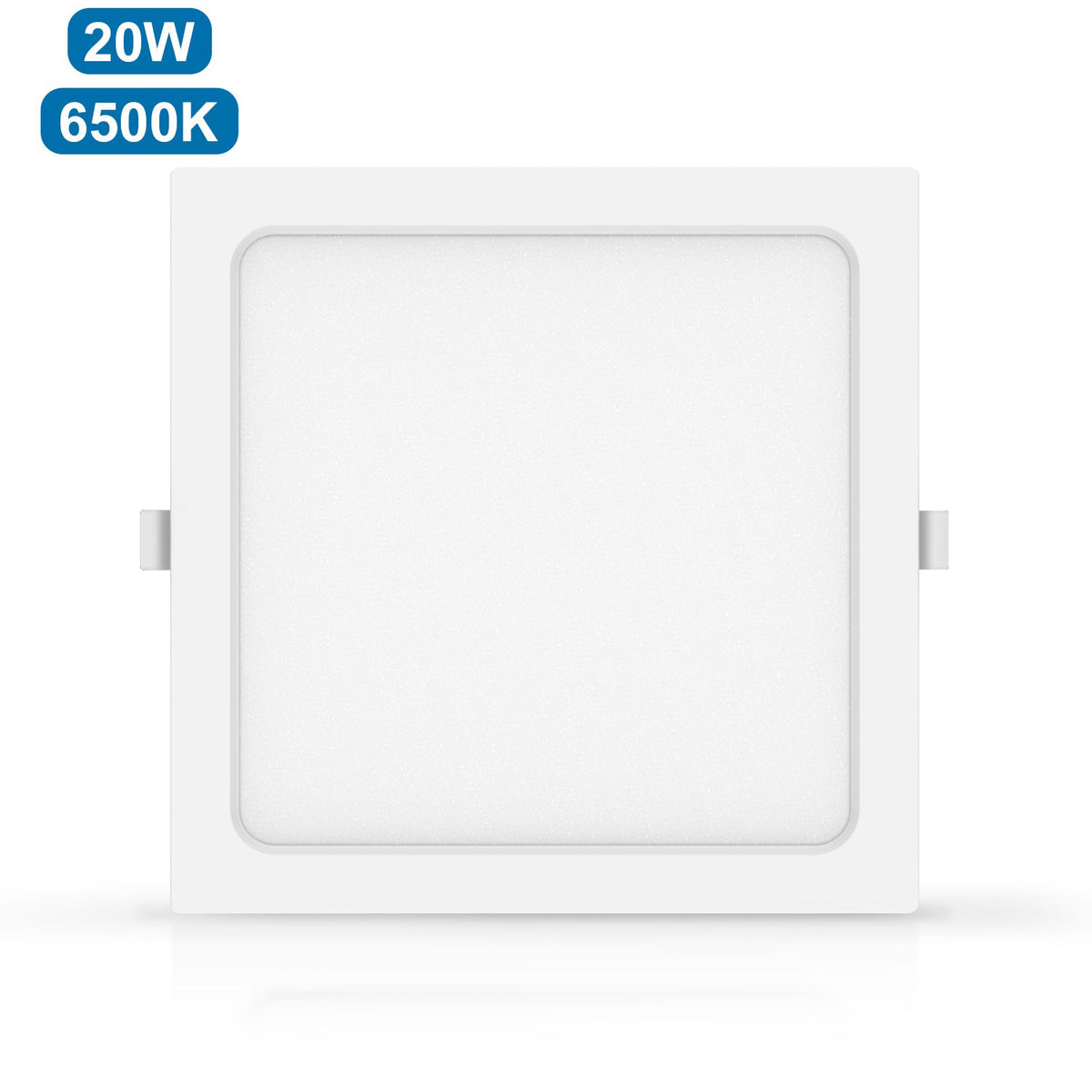 Faretto Led Da Incasso Quadrato 20W 3000K Retroilluminato Foro 190-200mm