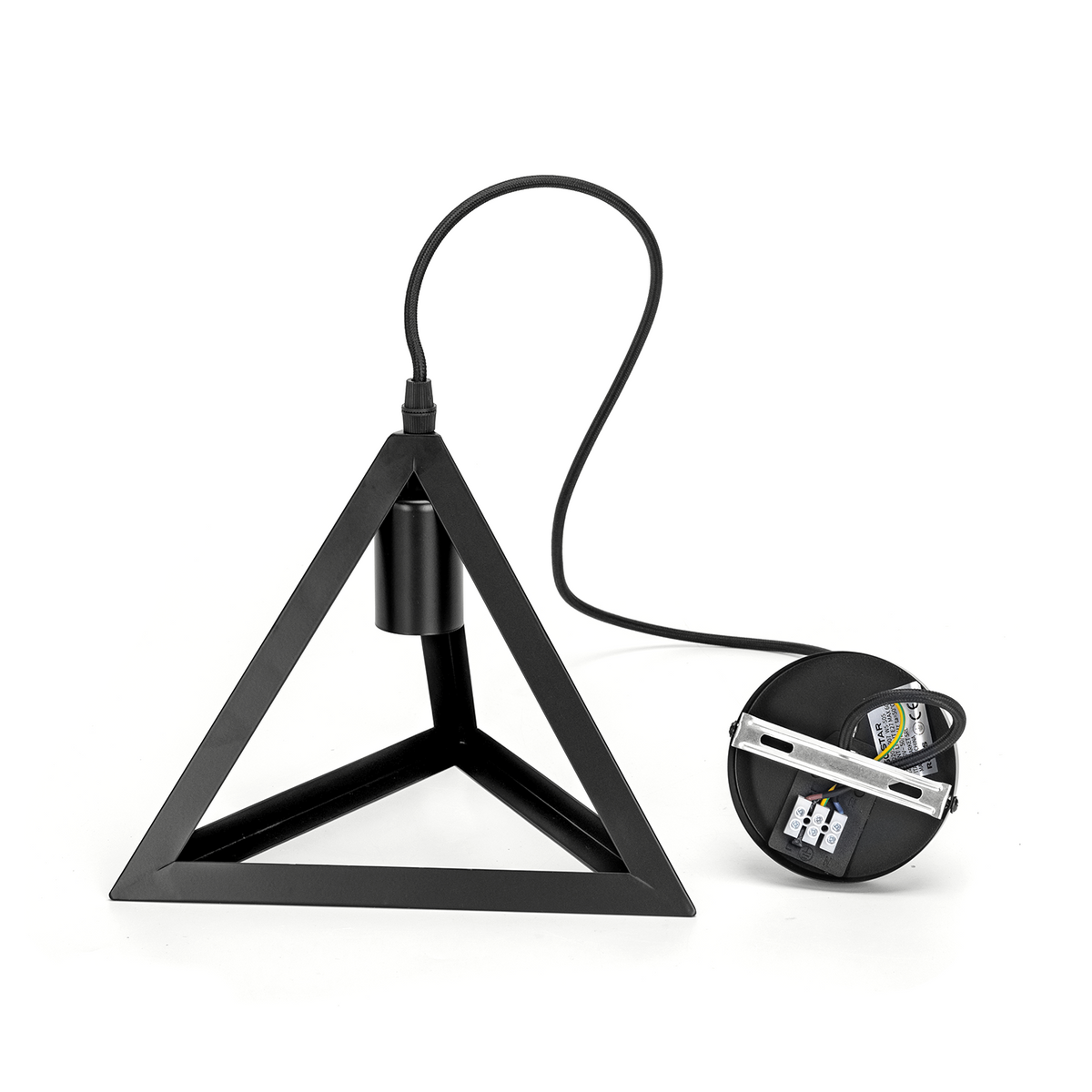 Lampadario Pendente Da Soffitto Pendente Frame E27 Nero