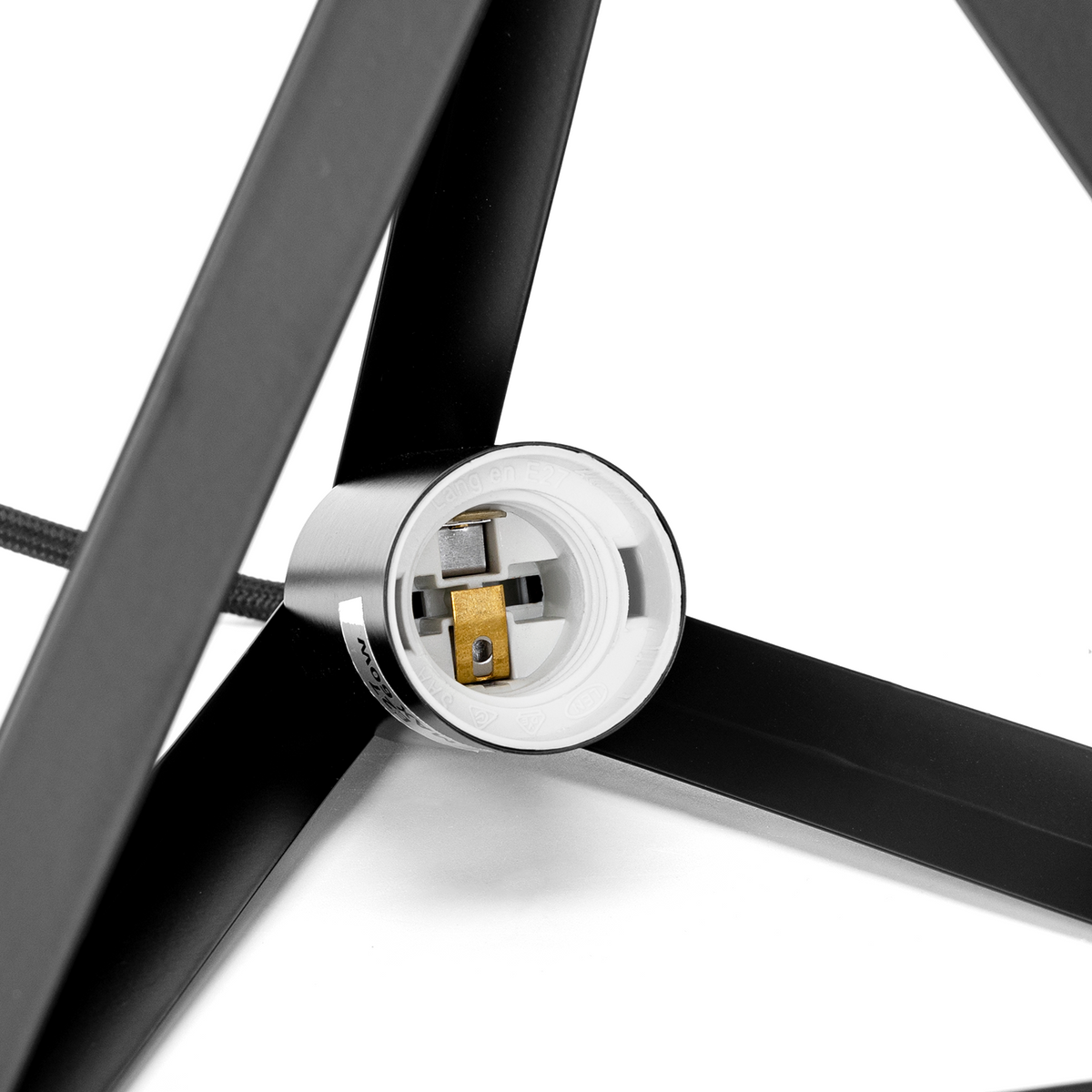 Lampadario Pendente Da Soffitto Pendente Frame E27 Nero