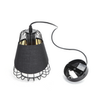 Lampadario Lampada Sospensione Moderno Industriale Paralume Nero E27