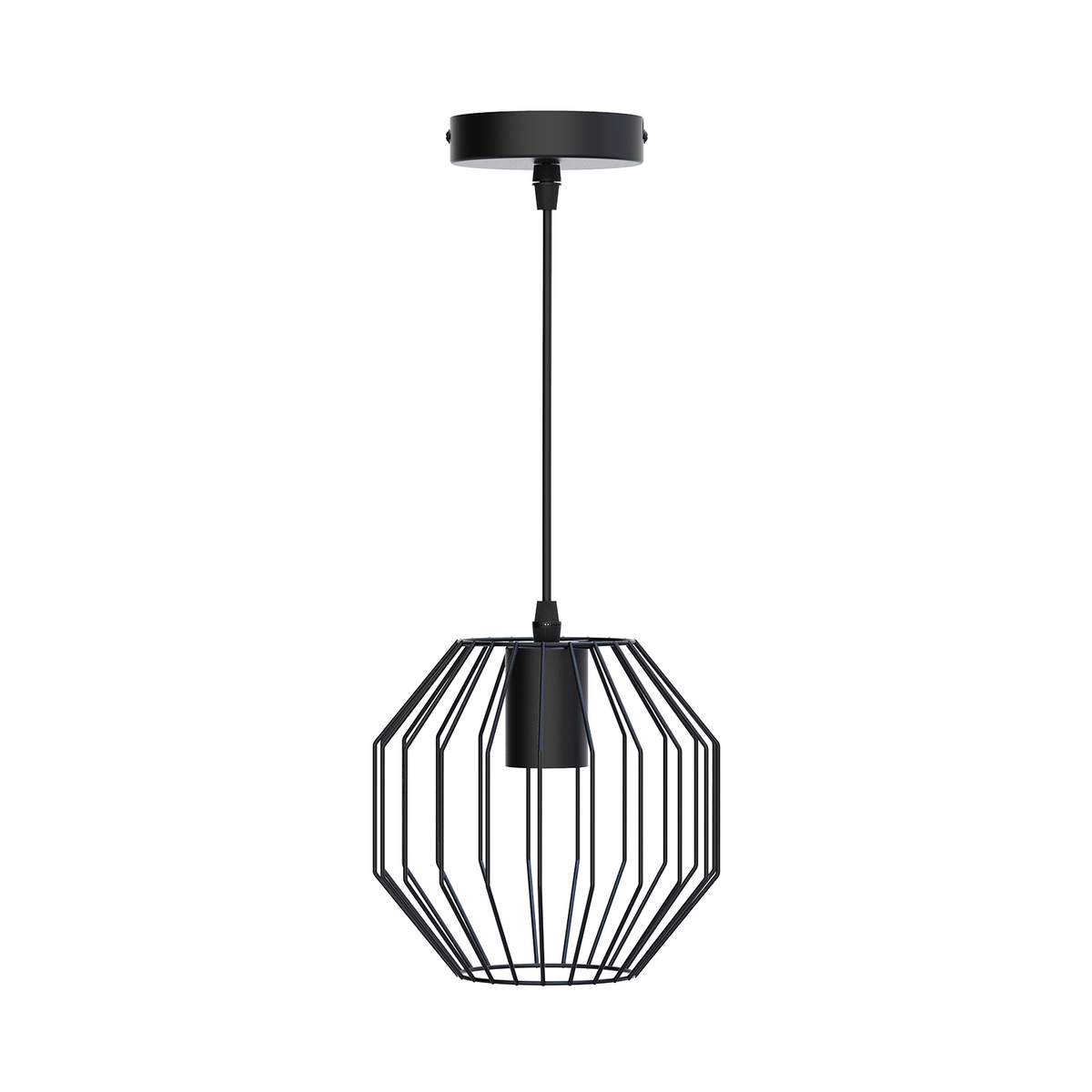 Lampadario a Sospensione Design Moderno Industriale Nero E27