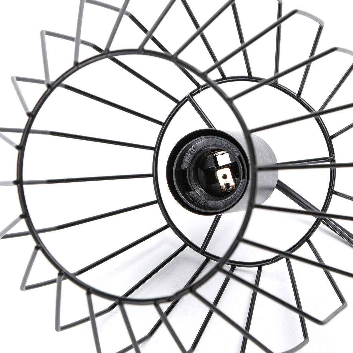 Lampadario a Sospensione Design Moderno Industriale Nero E27