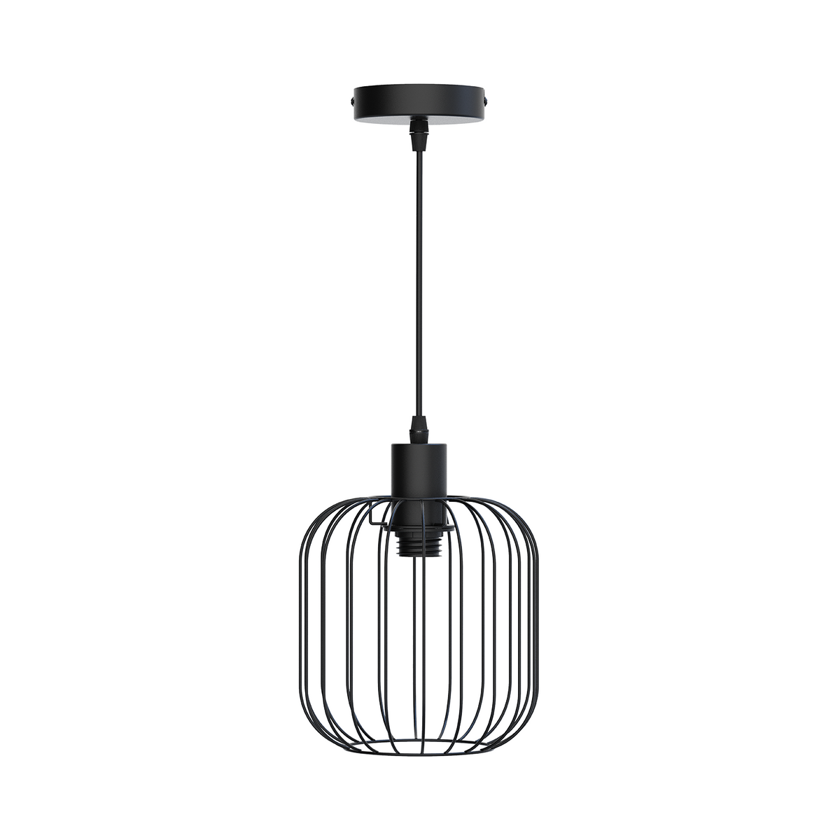 Lampadario a Sospensione Design Moderno Industriale Nero E27