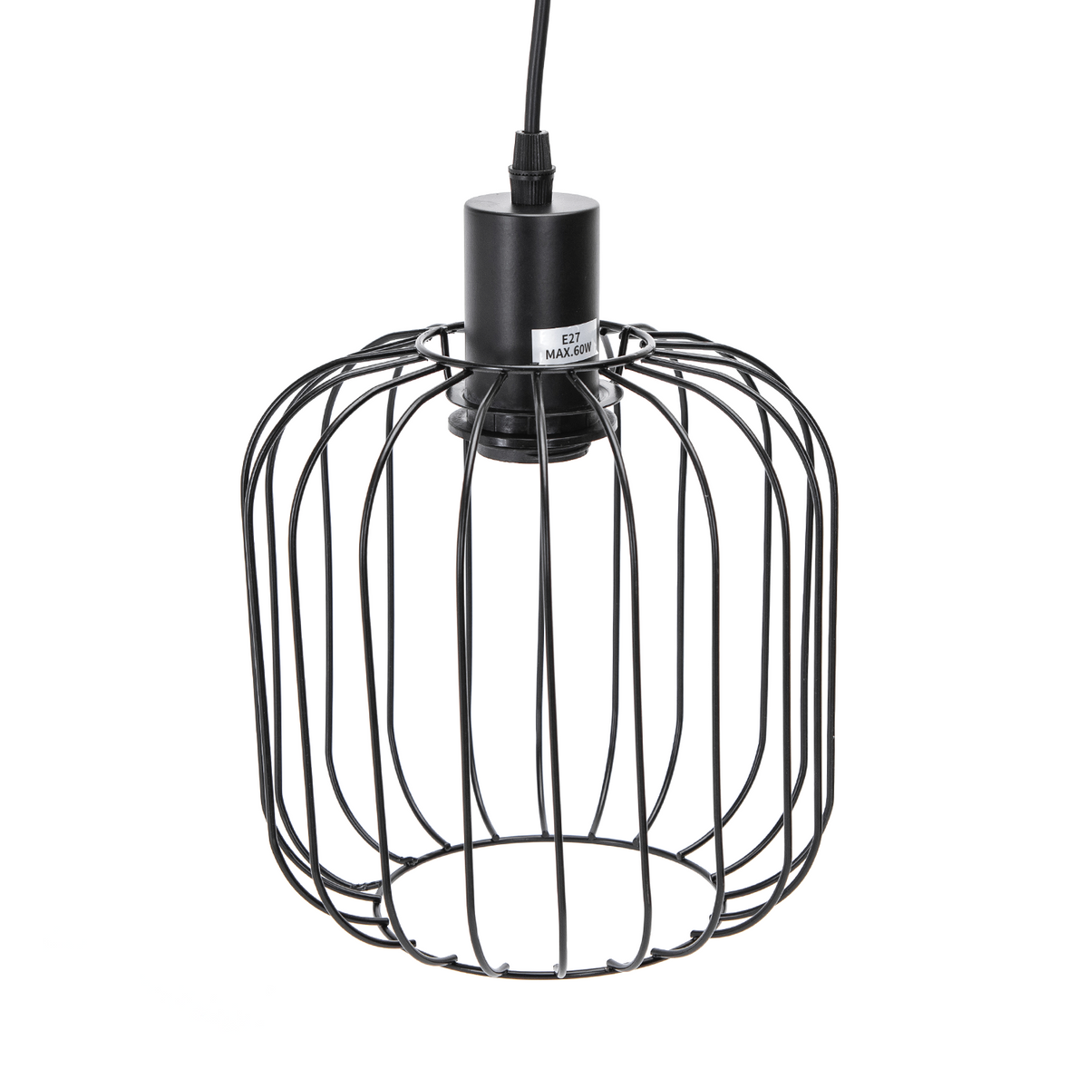 Lampadario a Sospensione Design Moderno Industriale Nero E27