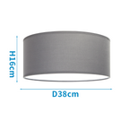 Lampadario Soffitto o Sospensione In Tessuto Design Moderno 2 x E27