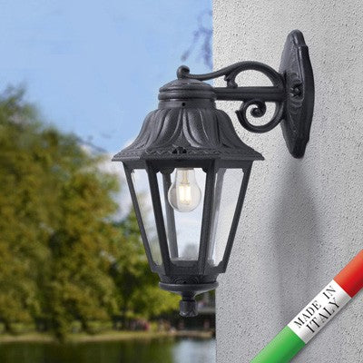 Lanterna Applique a Parete in Resina BISSO ANNA Nero E27 IP55
