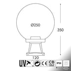 Lampada da Terra in Resina DISMA G250 E27 IP55 Fumagalli Opale