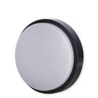 Plafoniera LED Rotonda Nera 15W Luce Calda 3000K Ø180*55 IP54