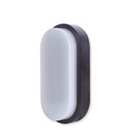 Plafoniera LED Ovale Nera 15W Luce Calda 3000K 55*100*200 IP54
