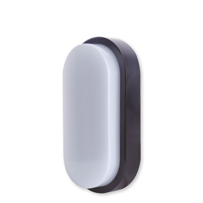 Plafoniera LED Ovale Nera 15W Luce Calda 3000K 55*100*200 IP54