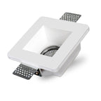 KIT 30 Portafaretti Gesso Ceramico Quadrato da Incasso + 30 Lampadine GU10