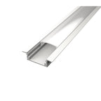 Profilo in Alluminio 2 Metri da Incasso per Striscia Led Anodizzato