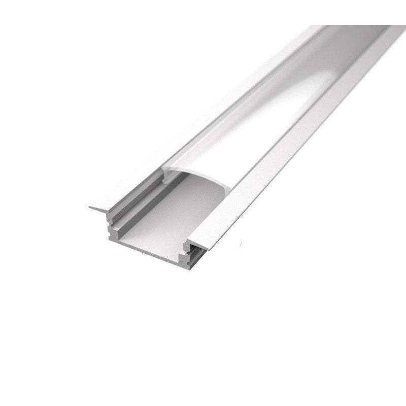 Profilo in Alluminio 2 Metri da Incasso per Striscia Led Anodizzato
