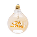Lampadina LED Filamento 4W E27 1800K Luce Calda con Scritta Love