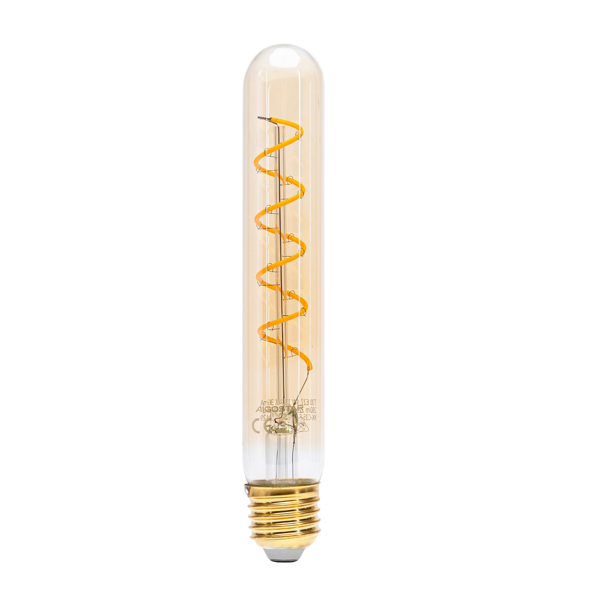 Lampadina LED Filamento 4W E27 1800K Luce Calda a Cilindro Filamento Spirale