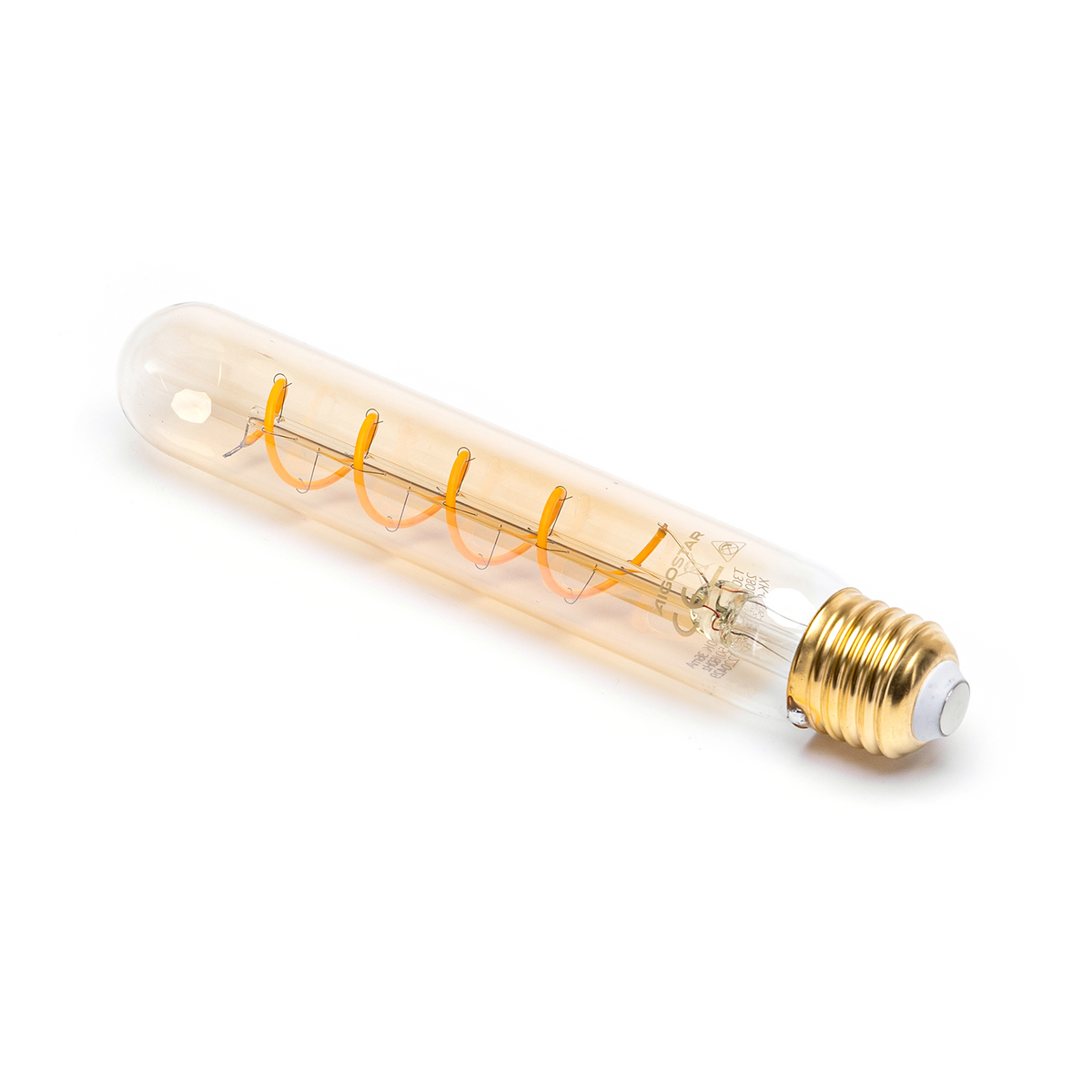Lampadina LED Filamento 4W E27 1800K Luce Calda a Cilindro Filamento Spirale