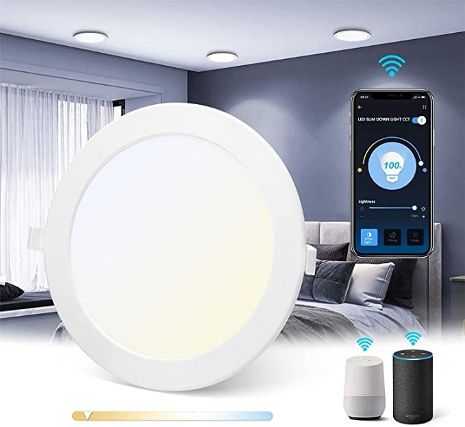 Aigostar Faretto LED da Incasso Intelligenti Wifi 9W Alexa Google Dimmerabile