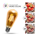 Lampadina LED Filamento ST64 6W E27 2200K Luce Calda