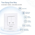 Interruttore Unidirezionale WIFI a Due Bande Compatibile Vimar Plana Bianco