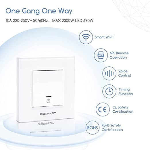 Interruttore Unidirezionale WIFI a Una Banda Compatibile Vimar Plana Bianco