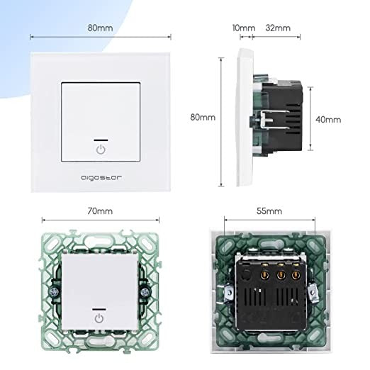 Interruttore Unidirezionale WIFI a Una Banda Compatibile Vimar Plana Bianco