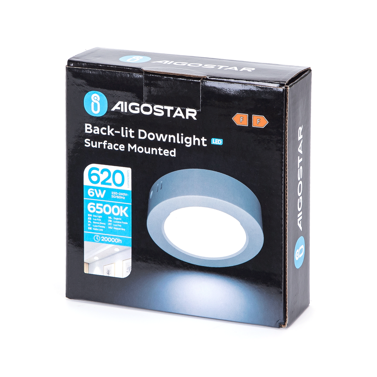 Plafoniera Led 6W Bianca Applique Rotondo Luce Fredda 6500K