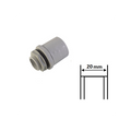 Raccordo Tubo - Scatola Passo Metrico 20 mm IP65 in PVC Grigio