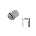 Raccordo Tubo - Scatola Passo Metrico 25 mm IP65 in PVC Grigio