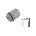 Raccordo Tubo - Scatola Passo Metrico 32 mm IP65 in PVC Grigio