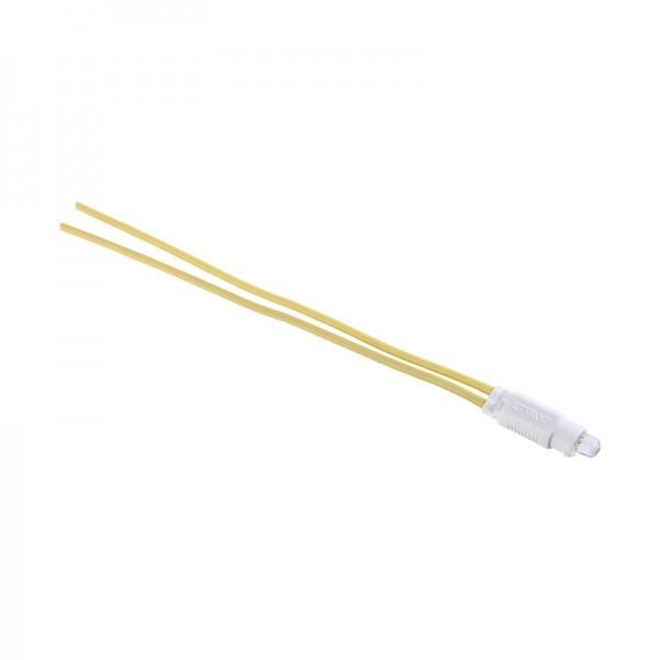 Lampada Spia Led 230V Luce Gialla Calda Cavo 100mm
