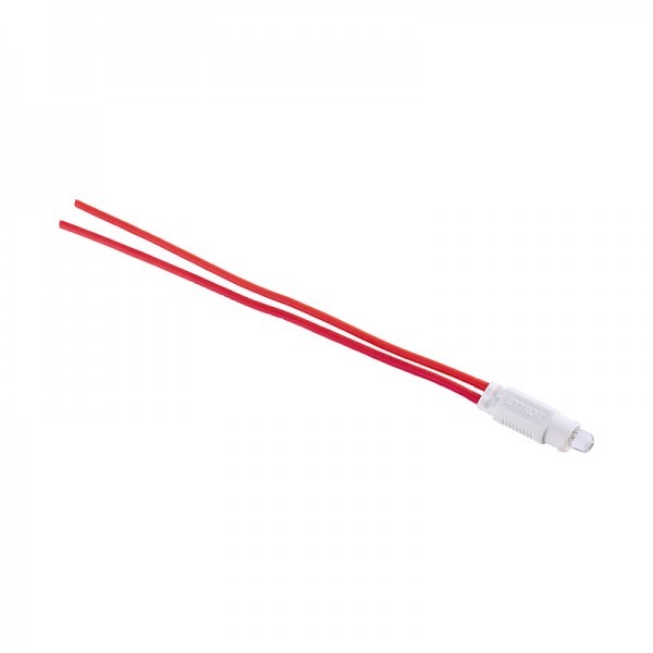 Lampada Spia Led 230V Luce Rossa Cavo 100mm
