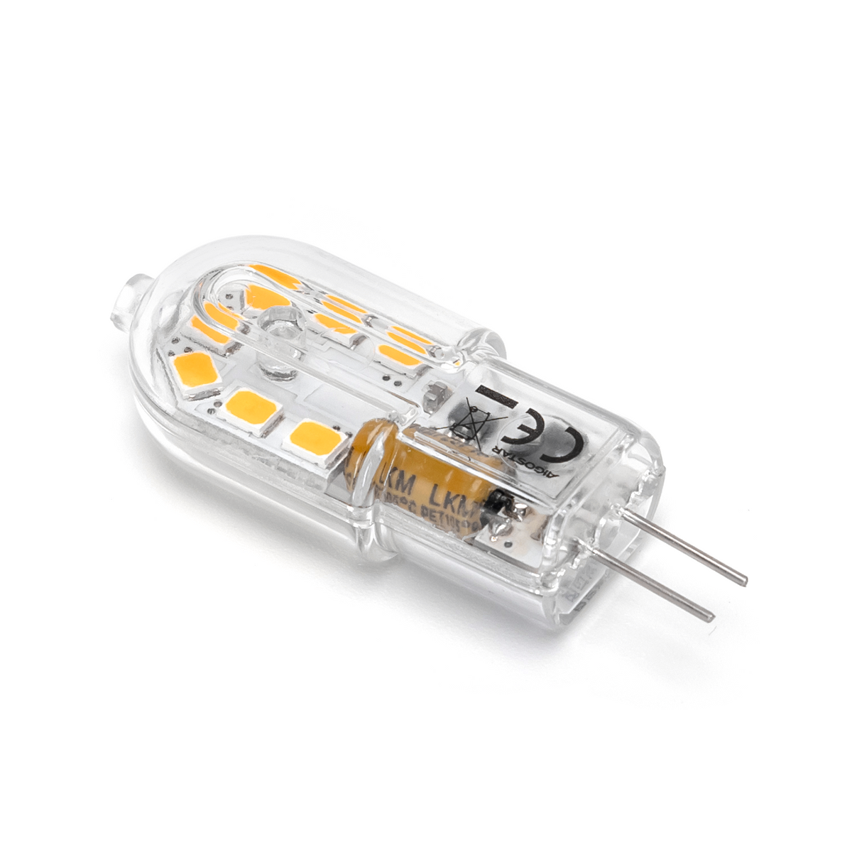 Lampadina Led G4 1,7W SMD Trasparente Bianco Caldo 3000K