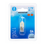 Lampadina Led G4 1,7W SMD Trasparente Bianco Freddo 6500K
