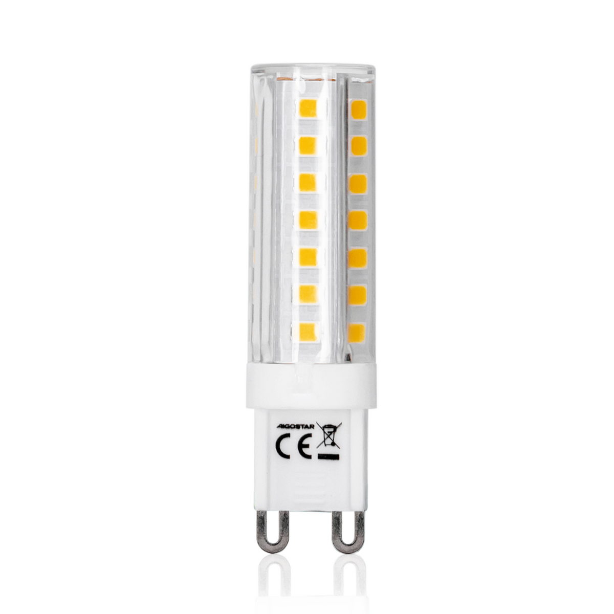 Lampadina Led G9 4,8W SMD trasparente Bianco Caldo 3000K Aigostar