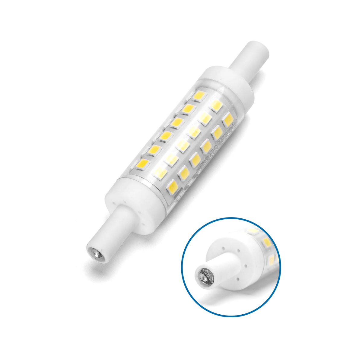 Lampadina Led R7S Lineare 78mm 4,9W SMD Bianco Freddo 6500K