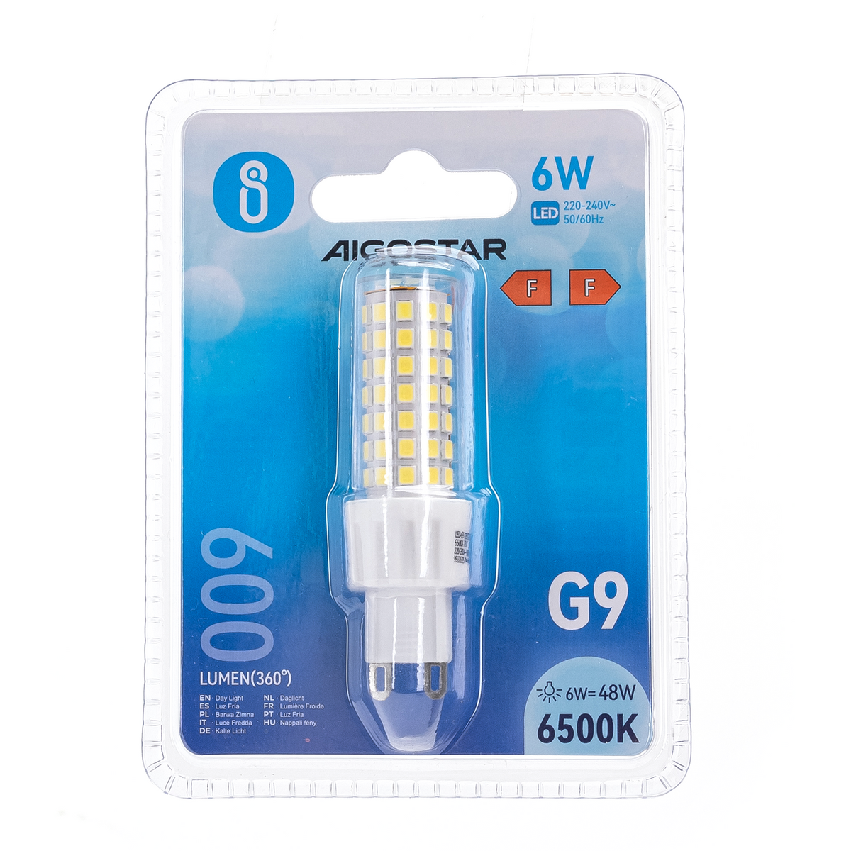 Lampadina Led G9 6W SMD trasparente Bianco freddo 6500K