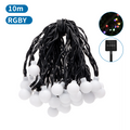 Catena Luminosa Led Con Pannello Solare Luce RGB IP65 12 Metri Opache