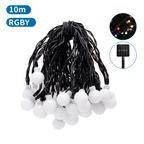 Catena Luminosa Led Con Pannello Solare Luce RGB IP65 12 Metri Opache