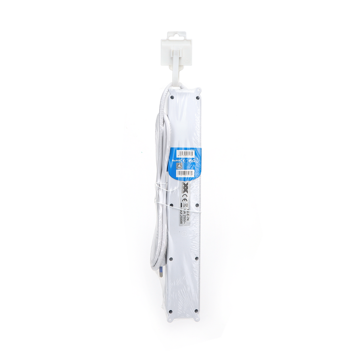 Ciabatta Multipresa 7 Posti Cavo Da 5 mt - 7 Prese Schuko + Bipasso