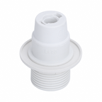 Portalampada E14 Bianco 250V in Plastica Con Anello